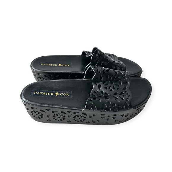 Vintage 90s Patrick Cox Jelly Flatform Wedge Slide, Size 38EU/7US - Picture 5 of 13